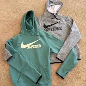 2 Nike Dri Fit Softball Hoodies!!